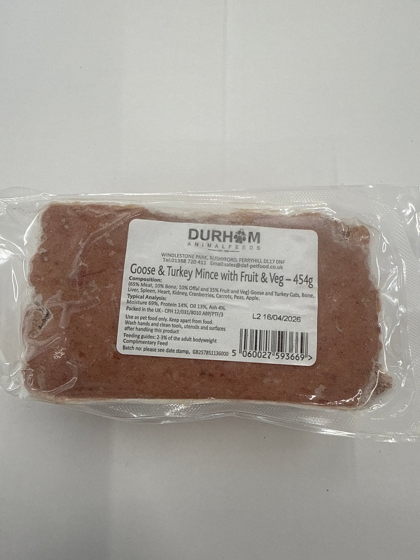 Goose, Turkey, Fruit & Veg