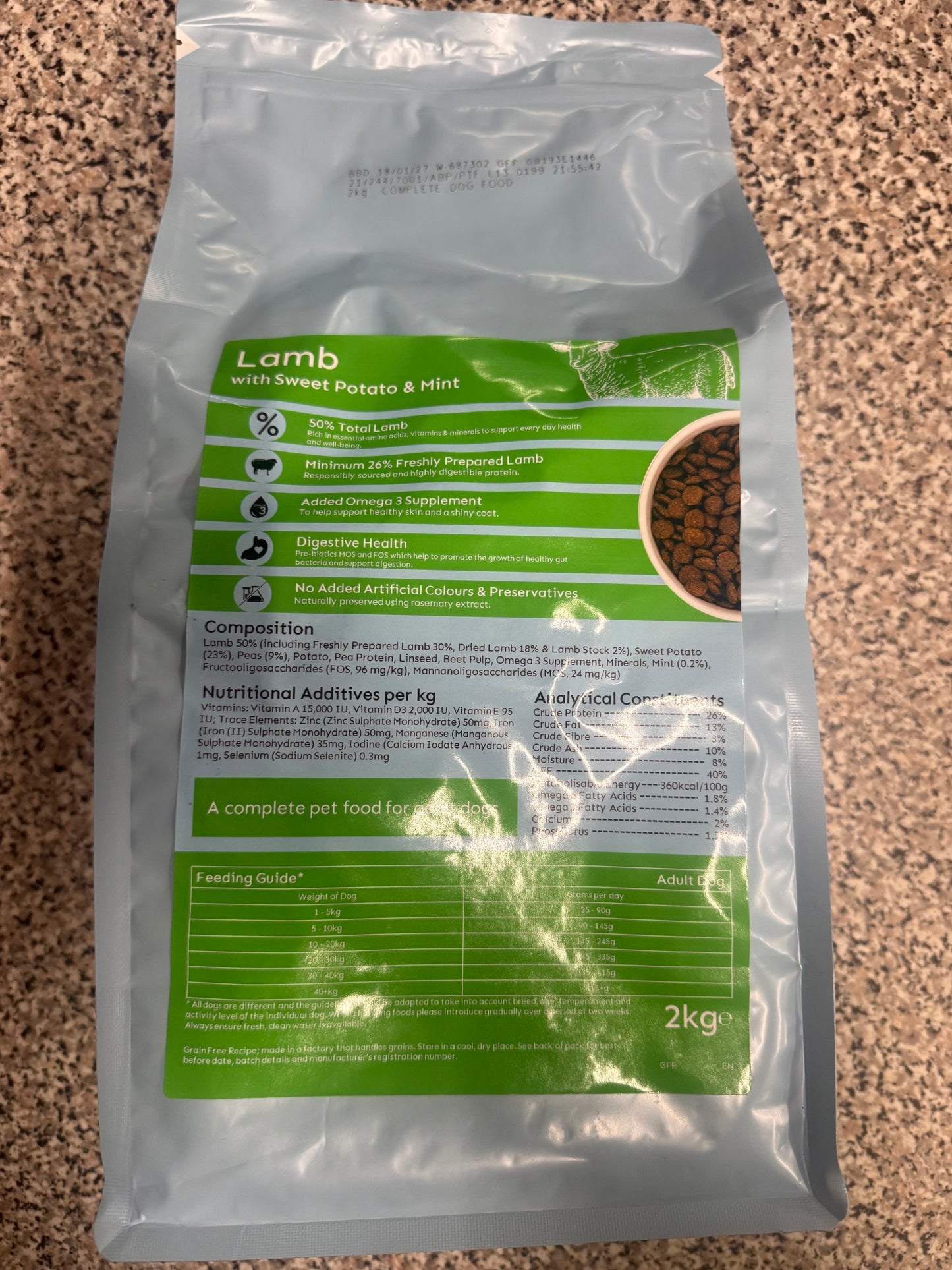 Grain Free Lamb with Sweet Potato & Mint 2KG