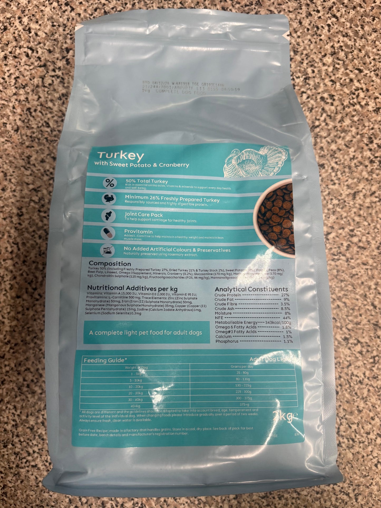 Grain Free Light Turkey with Sweet Potato & Cranberry 2KG