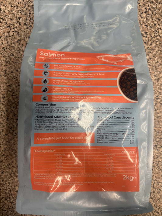 Grain Free Salmon & Trout with Sweet Potato & Asparagus 2KG