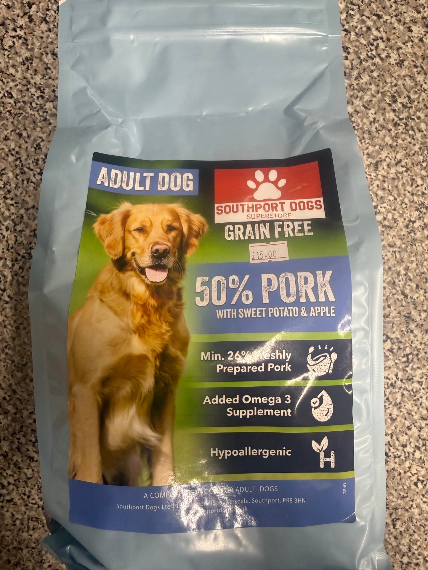 Grain Free Pork with Sweet Potato & Apple 2KG