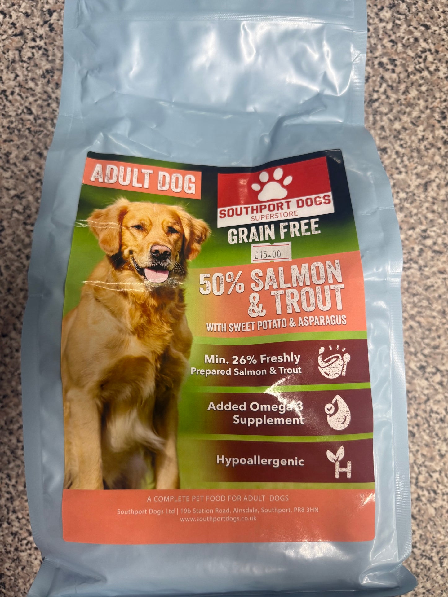 Grain Free Salmon & Trout with Sweet Potato & Asparagus 2KG