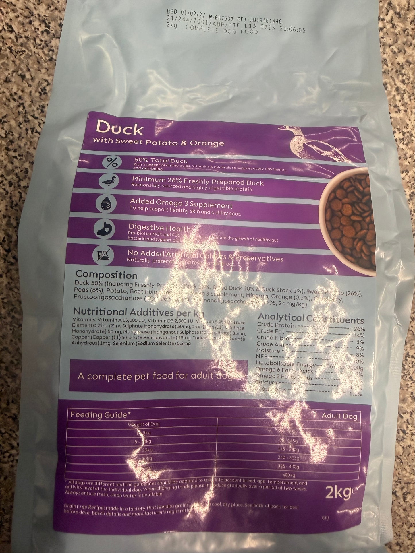 Grain Free Duck with Sweet Potato & Orange 2KG