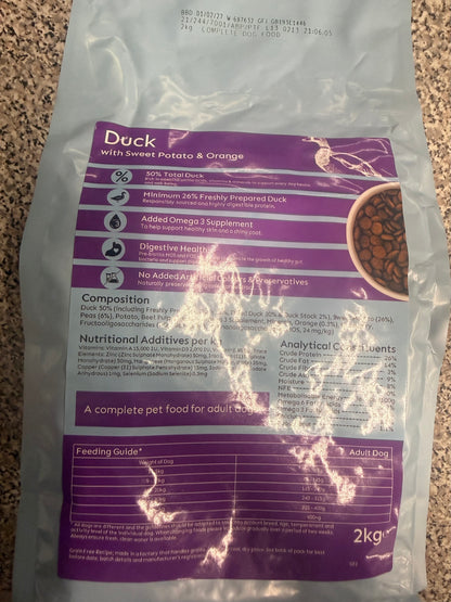 Grain Free Duck with Sweet Potato & Orange 2KG