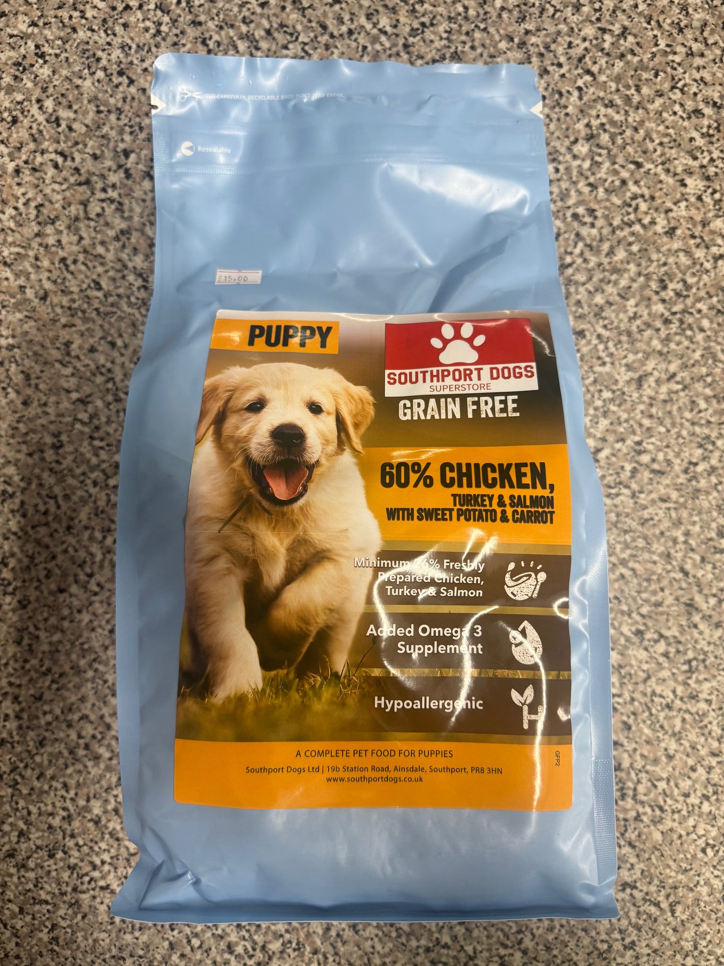 Grain Free Puppy Chicken, Turkey & Salmon with Sweet Potato & Carrot 2KG
