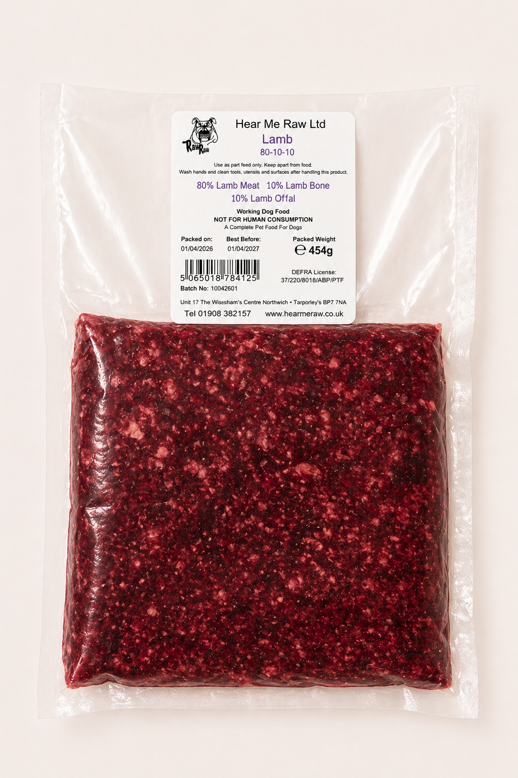 Hear Me Raw - Lamb 454g