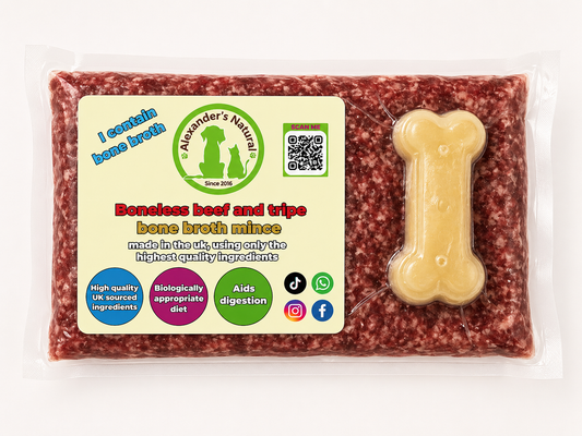 Alexander’s Natural - Boneless Beef & Tripe with Bone Broth (500G)
