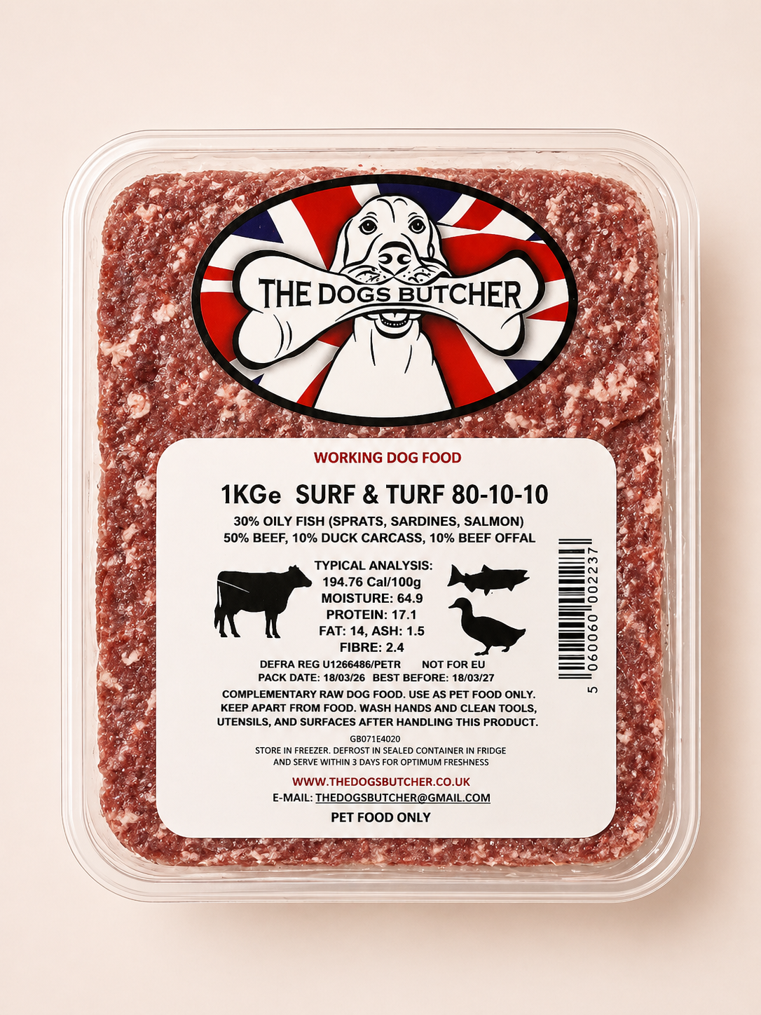 The Dogs Butcher - Surf & Turf 1kg