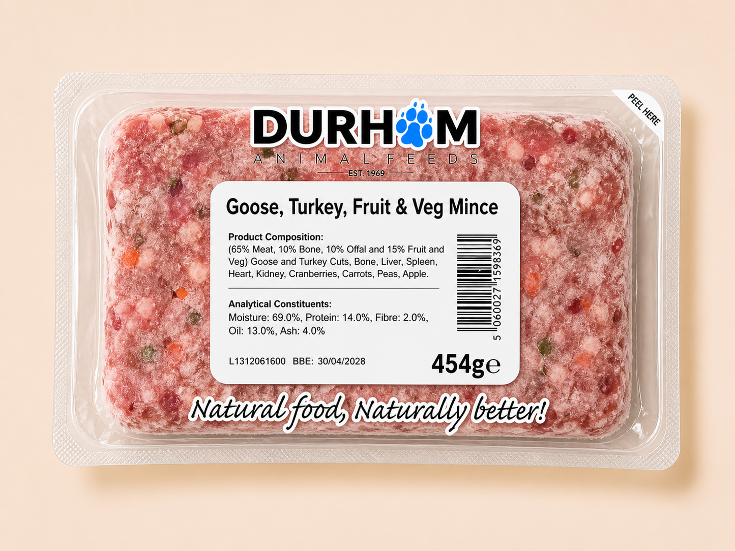 Durham - Goose, Turkey, Fruit & Veg (454g)